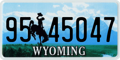 WY license plate 9545047
