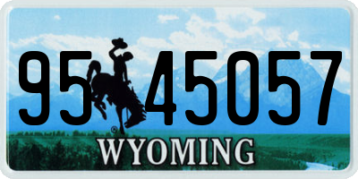 WY license plate 9545057