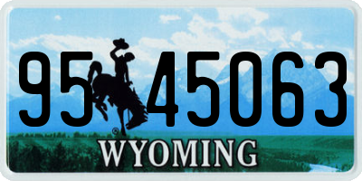 WY license plate 9545063