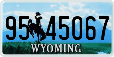 WY license plate 9545067