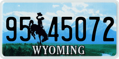 WY license plate 9545072