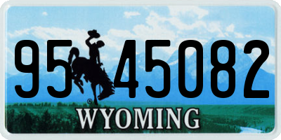 WY license plate 9545082