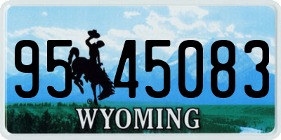 WY license plate 9545083