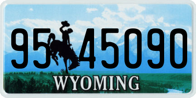 WY license plate 9545090