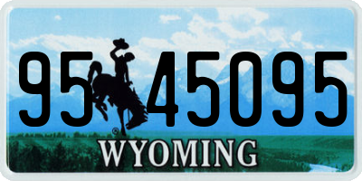 WY license plate 9545095