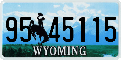 WY license plate 9545115