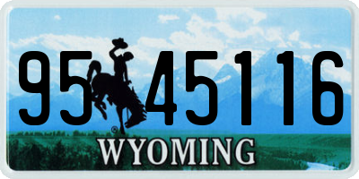 WY license plate 9545116