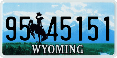 WY license plate 9545151