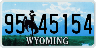 WY license plate 9545154