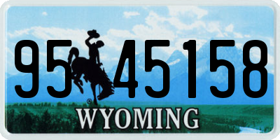 WY license plate 9545158