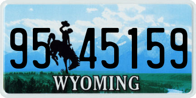 WY license plate 9545159