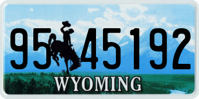 WY license plate 9545192
