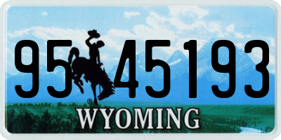 WY license plate 9545193