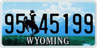 WY license plate 9545199