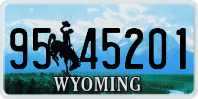 WY license plate 9545201