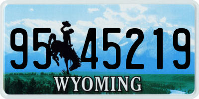 WY license plate 9545219