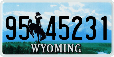 WY license plate 9545231