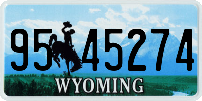 WY license plate 9545274