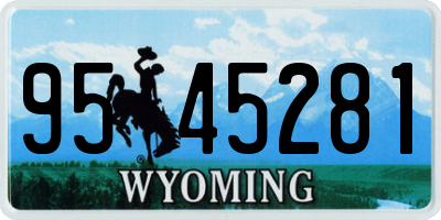 WY license plate 9545281