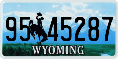 WY license plate 9545287