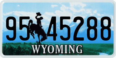 WY license plate 9545288