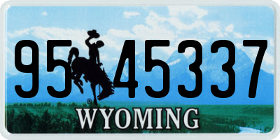 WY license plate 9545337