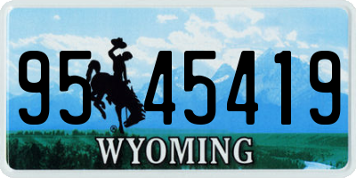 WY license plate 9545419