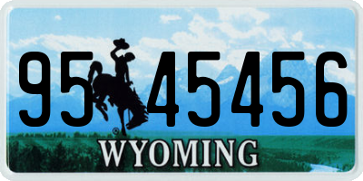 WY license plate 9545456
