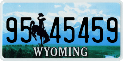 WY license plate 9545459