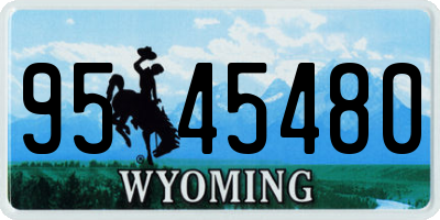 WY license plate 9545480