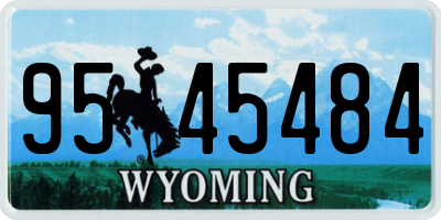 WY license plate 9545484