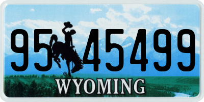 WY license plate 9545499