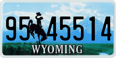 WY license plate 9545514