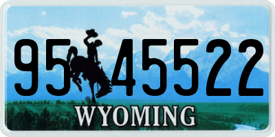 WY license plate 9545522