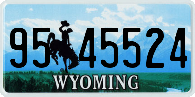 WY license plate 9545524