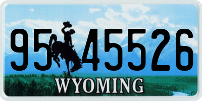 WY license plate 9545526