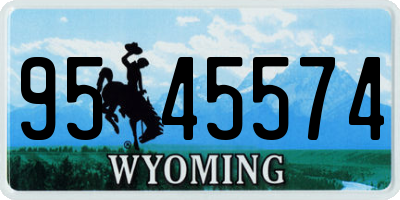WY license plate 9545574