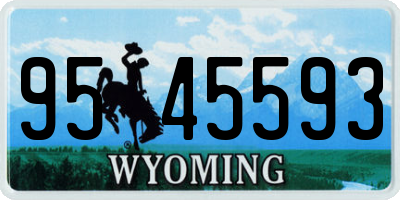 WY license plate 9545593