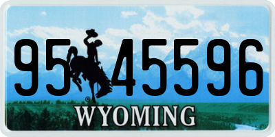 WY license plate 9545596