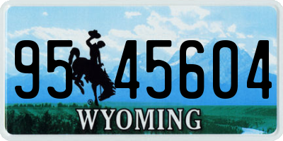 WY license plate 9545604