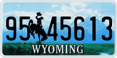 WY license plate 9545613
