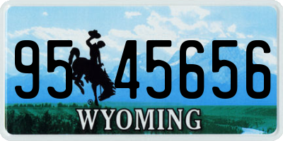 WY license plate 9545656