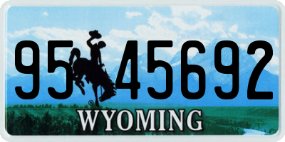 WY license plate 9545692