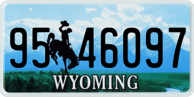 WY license plate 9546097