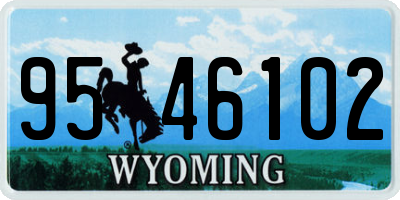 WY license plate 9546102
