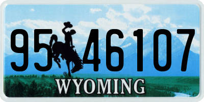 WY license plate 9546107