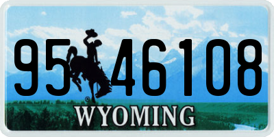 WY license plate 9546108
