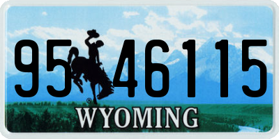WY license plate 9546115