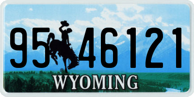 WY license plate 9546121