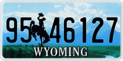 WY license plate 9546127